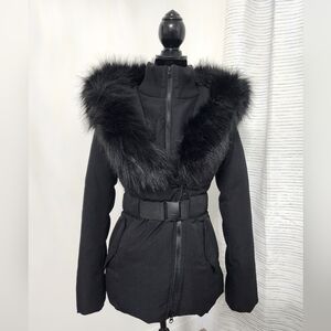 Women's Winter Jacket with Fur Trim